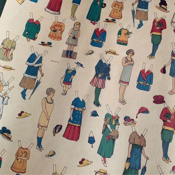 Vintage Picture of Doll-Cut-Outs 28”X20” - Picture 3 of 7